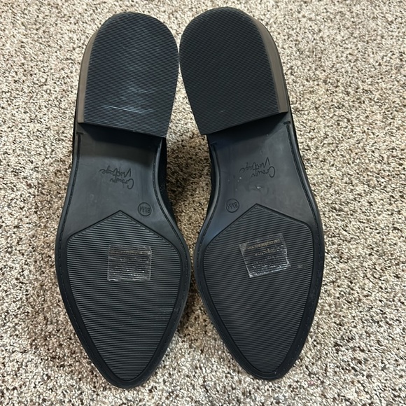 CROWN VINTAGE Tolana black suede animal print ankle booties size 8.5 - Picture 12 of 16